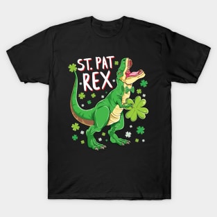 T-rex Dinosaur St Patrick's Day T-Shirt